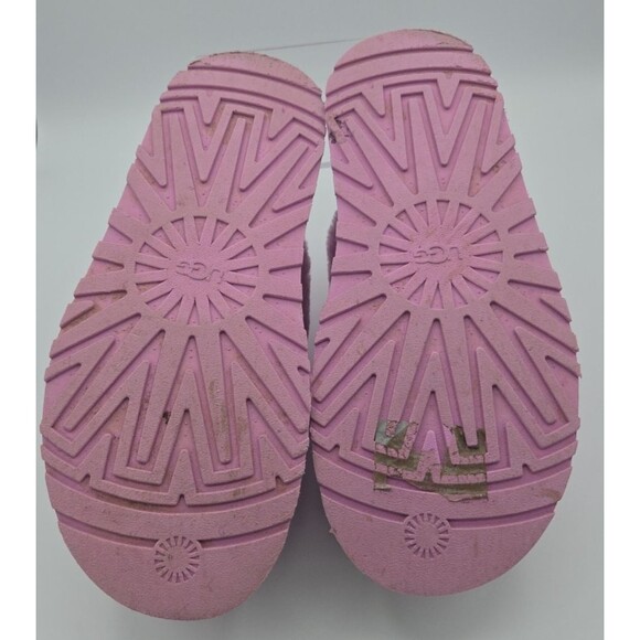 UGG Pink Rainbow Platform Disco Knot Genuine Shearling Slide Slippers US Size 11 - Picture 8 of 9